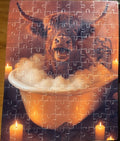 Highland Cow Bubble Bath Puzzle
